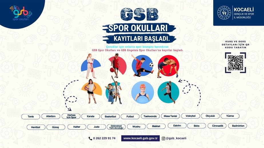 Kocaeli'de GSB Spor Okulları ile Geleceğin Şampiyonları Yetişiyor